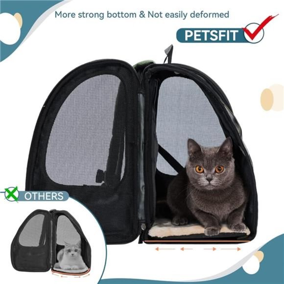 Cat Backpack Carrier,Dog Carrier Backpacks Expandable with Great Ventilation - Picture 3 of 7